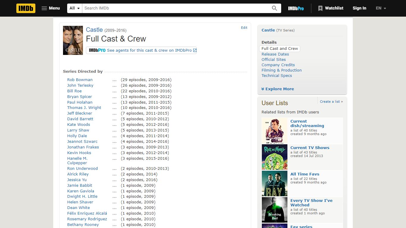 Castle (TV Series 2009–2016) - Full Cast & Crew - IMDb