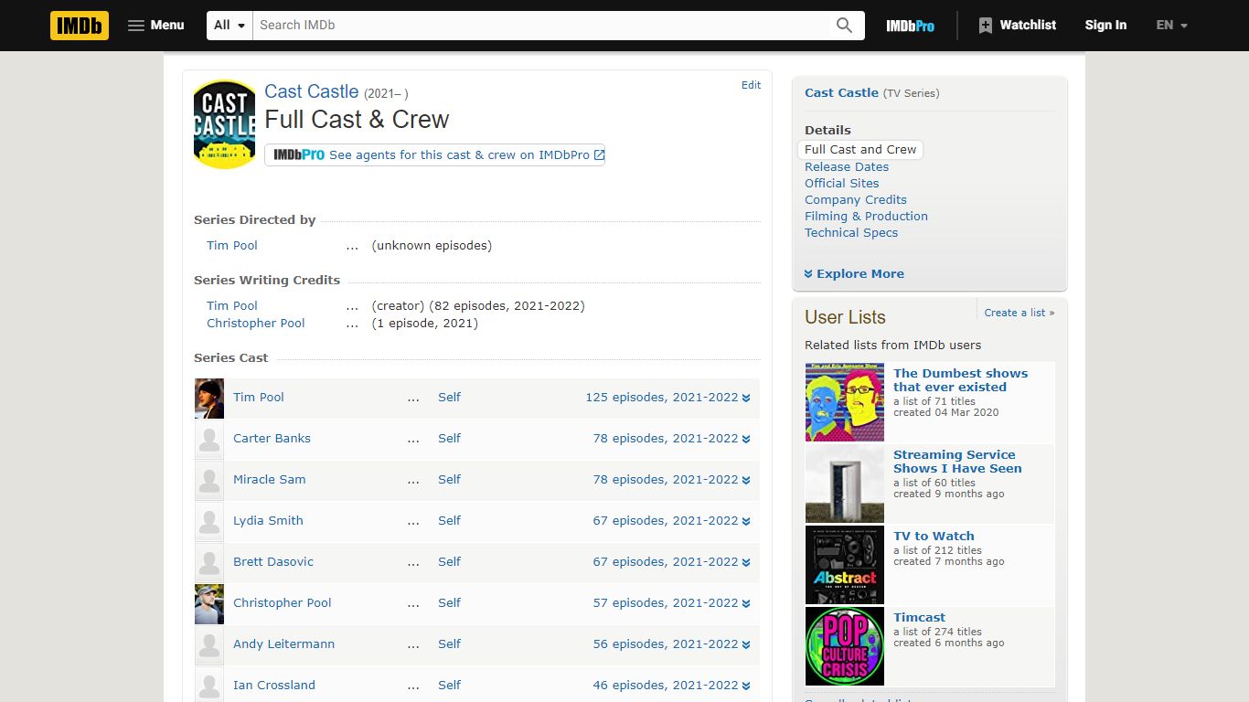 Cast Castle (TV Series 2021– ) - Full Cast & Crew - IMDb